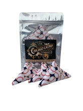 Baseball Edition 3 Premium Handmade Catnip Triangles in Foil Pouch